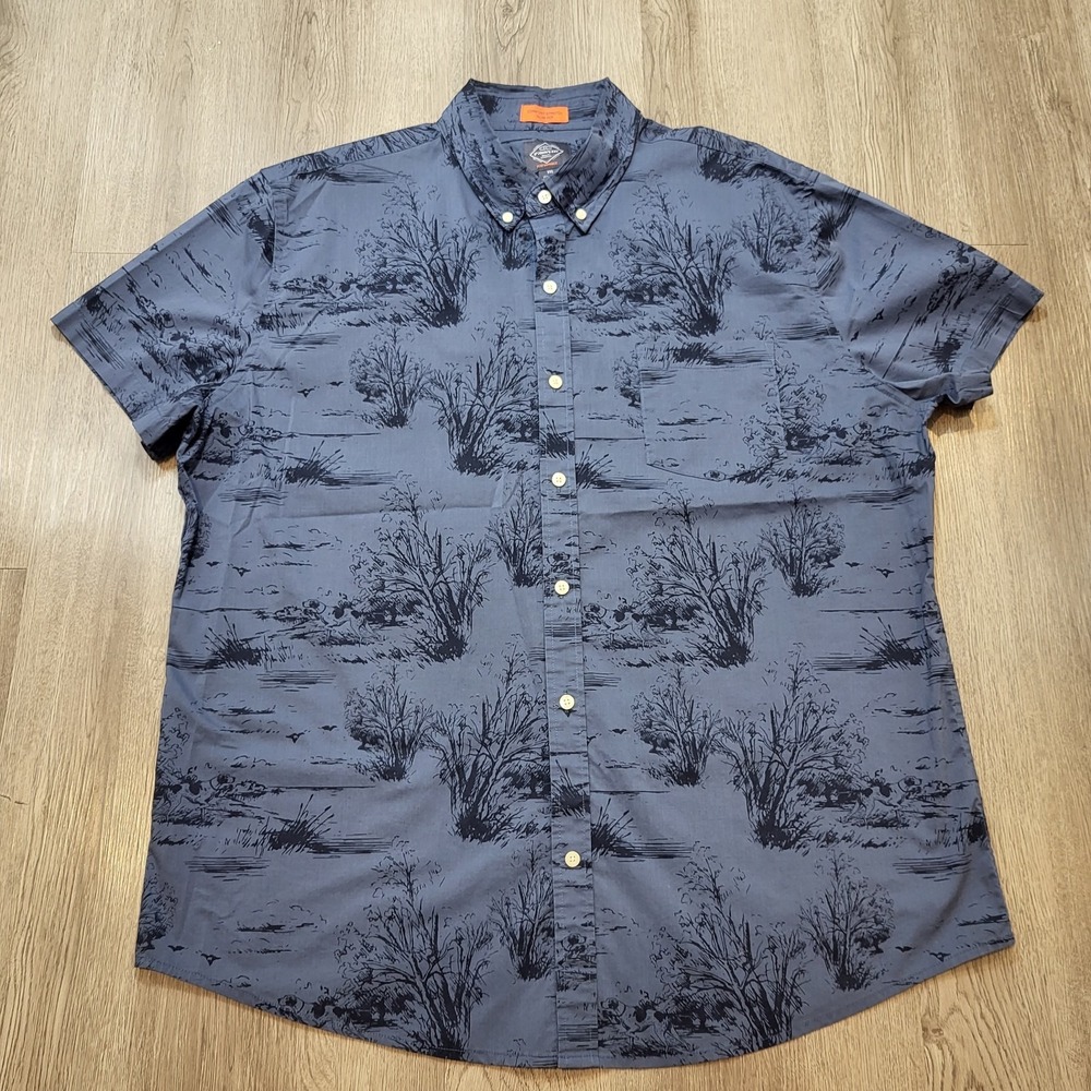 St John's Bay Short Sleeve Collared Comfort Stretch Slim Fit Size XXL